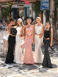 Polka Dot Cut-Out Statement Maxi Dress