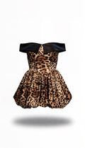 Leopard Off-Shoulder Mini Dress